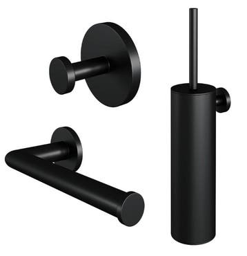 Brauer Black Edition Badkameraccesoireset - 3-in-1 - mat, Ophalen of Verzenden, Nieuw, Bad