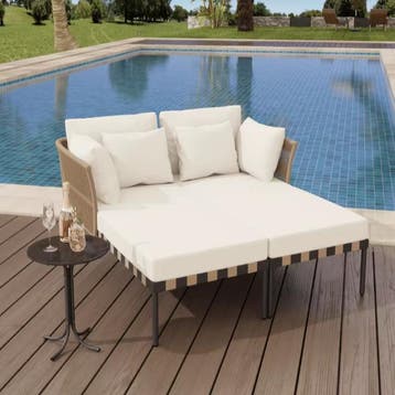 Luxe Modulaire Tuinbank Set, Tafel, Kussensen Afneembare Hoe, Verzenden, Nieuw