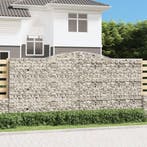 vidaXL Schanskorf gewelfd 400x30x180/200 cm gegalvaniseerd, Tuin en Terras, Bloembakken en Plantenbakken, 100 cm of meer, Verzenden