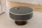 Ronde salontafel met beeninleg HARMONY NATURE 60 cm zwart, Ophalen of Verzenden, Nieuw