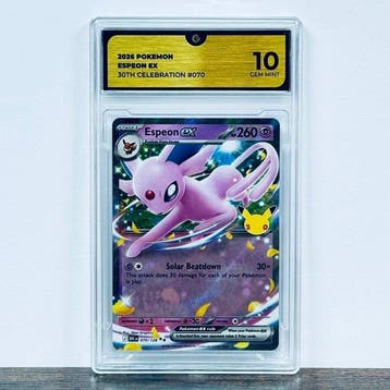 Pokémon Graded card - Espeon ex 070- 30th Anniversary –, Nieuw