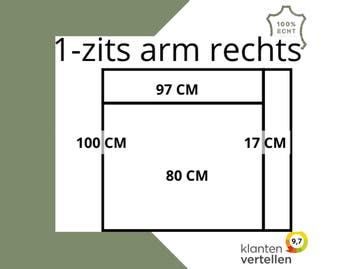 Leren elementenbank Match - element 1 zits (80) arm rechts, Industrieel, Modern, Scandinavisch, Nieuw, Ophalen of Verzenden, Rechte bank