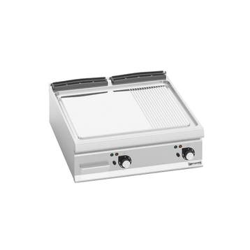 GGM Gastro | Elektrische bakplaat - 13,2kW - Glad/geribbeld, Verzenden, Nieuw in verpakking, Fornuis, Frituur en Grillen