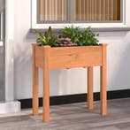 vidaXL Plantenbak met voering 71x37x76 cm massief vurenhout, Verzenden, Nieuw, 60 tot 100 cm, 60 cm of meer
