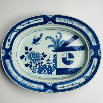 Schaal - Porselein - Grote schotel 45,5 cm