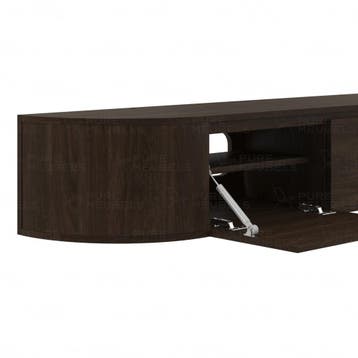 Aura Japandi Tv-meubel 180 x 35 x 33 cm - Walnoot, Ophalen of Verzenden, Nieuw