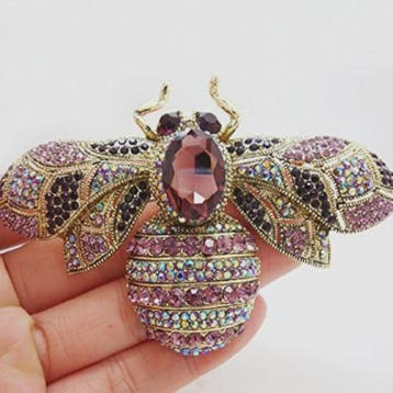 Luxe Bijen Broche met Kristallen - Vintage Baroque Stijl, Verzenden