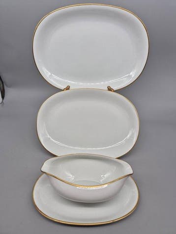 Eetservies - KPM Krister – Servier-Set mit Goldrand -, Antiek en Kunst