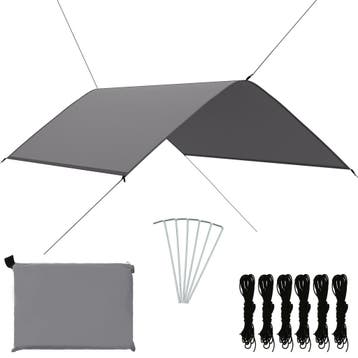 vidaXL Afdekzeil 3x2 m grijs, Verzenden, Nieuw