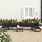 vidaXL 5-delige Tuinhoekbankenset met kussens aluminium en, Verzenden, Nieuw, Overige materialen