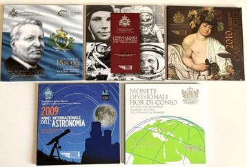 San Marino. Year Set (BU) 2008/2012 (5 sets incl. 5 Euro