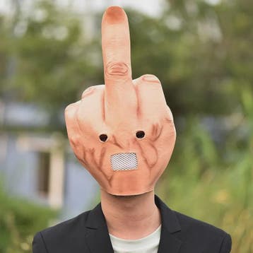 Grappig Middenvinger Masker - Latex Hoofddeksel voor Feestje, Verzenden, Nieuw