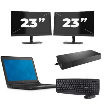 Dell Latitude 3340 -   i3-12e 8GB  - 256GB  + 2x 23 inch, Qwerty, Verzenden, 8 GB, 13 inch
