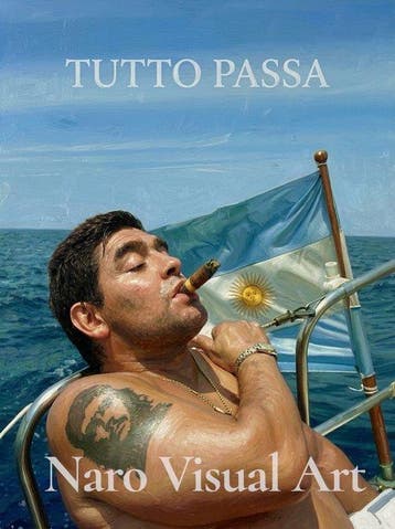 Naro Visual Art - Canvas [XL] - TUTTO PASSA - Diego Maradona, Nieuw