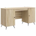 vidaXL Bureau met plank Sonoma Eiken 142,5 x 50 x 75 cm, Verzenden, Nieuw
