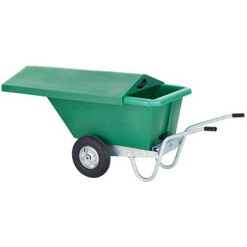 Voerwagen / kiepkruiwagen 330 liter met schuifdeksel, Dieren en Toebehoren, Stalling en Weidegang