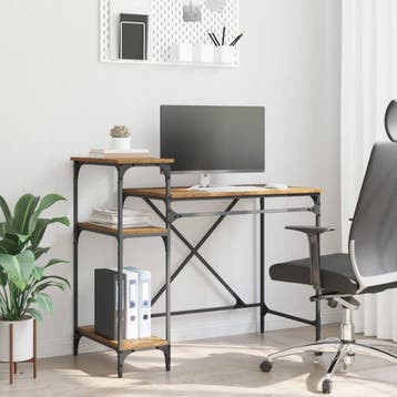 vidaXL Bureau Oud Hout Bewerkt hout 105 x 50 x 90 cm, Verzenden, Nieuw