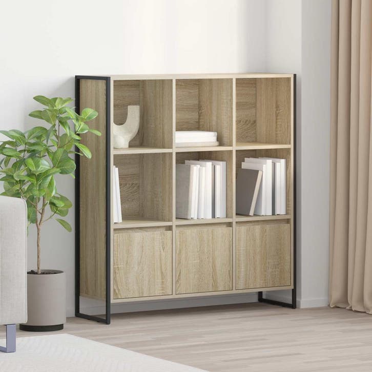 vidaXL Boekenkast 2 pcs Sonoma 99,5 x 30 x 108 cm Bewerkt, Huis en Inrichting, Kasten | Boekenkasten, Nieuw, Minder dan 50 cm