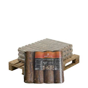 Giant Flames houtbriketten 48 zakken x 4,8kg (230,4kg), Minder dan 3 m³, Ophalen of Verzenden, Overige houtsoorten, Blokken