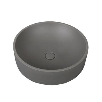 Waskom Velora 45.5x45.5x14.5cm beton rond grijs inclusief, Verzenden, Nieuw