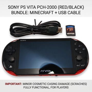 Sony - Playstation Vita - PCH-2000 Red/Black - FW 3.74 -, Nieuw