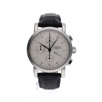 Mühle Glashütte Teutonia II M1-30-90; Chronograaf Heren H., Sieraden, Tassen en Uiterlijk, Overige merken, Leer, Polshorloge, Ophalen of Verzenden