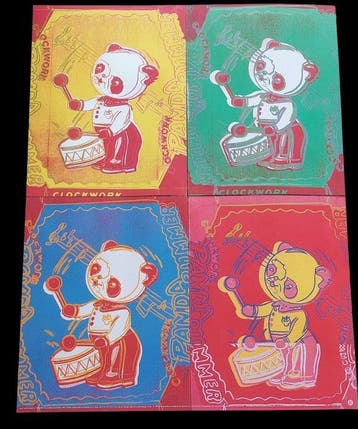 Andy Warhol - Four Pandas Bear Drummers - Jaren 1990