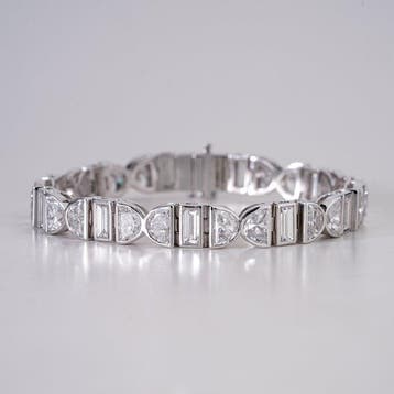Armband - 14 karaat Witgoud - 19.29ct. tw. Diamant, Nieuw