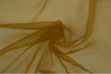 15 meter organza stof - Okergeel, 120 cm of meer, Geel, Ophalen of Verzenden, Polyester