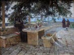Eduard Ameseder (1856 - 1938) - Sunny monastery terrace on