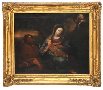 Italiaanse school (17e eeuw), Madonna met Christusen Jozef