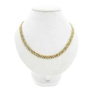 Gouden panter schakelcollier (Ketting), Ophalen of Verzenden, Gebruikt, Goud, Goud