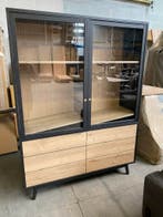 Catch vitrinekast groot, old piano + natur, Nieuw, Glas