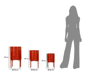 VAASHOUDER BOOGSET 3 STUKS CM Ø 36X56,5-30X48,5-24X37,5, Huis en Inrichting, Woonaccessoires | Vazen, Ophalen of Verzenden, Nieuw