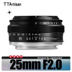 TTArtisan 25mm F2 APS-C MF Portretfotografie Camera Lens voo, Verzenden, Nieuw