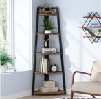 Hoekboekenkast 5 Lagen – Hout & Metaal Ruimtebesparend, Huis en Inrichting, Kasten | Boekenkasten, Verzenden, Nieuw