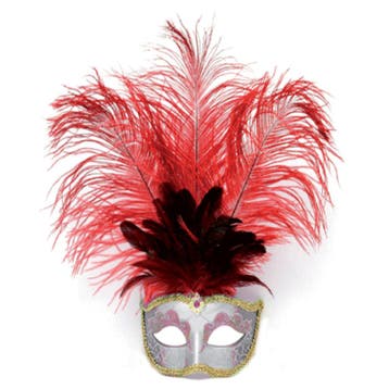 Luxe oog masker met veren - Oogmaskers, Verzenden, Nieuw