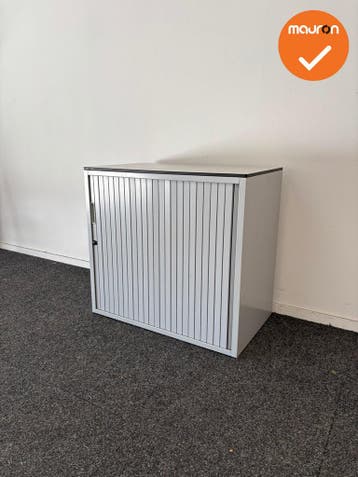 Roldeurkast - Basic - 74x80x45cm - grijs met metalen deuren, Werkplek, Ophalen of Verzenden, Gebruikt, Kast
