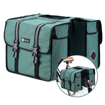 Packaway 36 Liter Dubbele Fietstassen - Waterdicht - GROEN, Fietsen en Brommers, Fietsaccessoires | Fietstassen, Ophalen of Verzenden