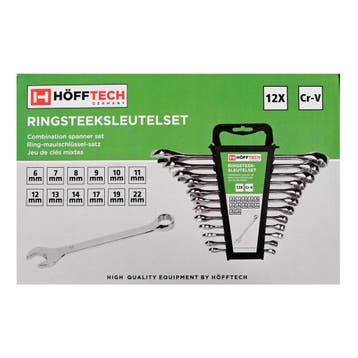 Benson 12-delige ringsteeksleutelset - chroom-vanadiumsta..., Ophalen of Verzenden, Nieuw