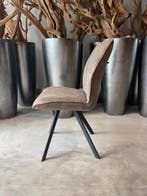 Veiling - Eetkamerstoel Vale (set van 6) microvezel stof-tau, Huis en Inrichting, Stoelen, Nieuw