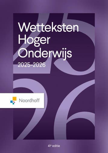 Wetteksten Hoger Onderwijs 2025 2026 9789001048556, Boeken, Verzenden, Zo goed als nieuw