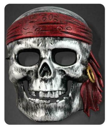 Piraten Masker Zilver, Nieuw