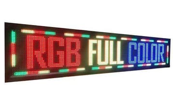 Rode LED lichtkrant display 205x40cm-Outdoor met TOETSENBORD