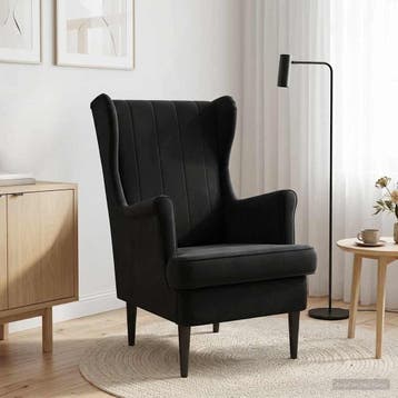 vidaXL Fauteuil Zwart Fluweel, Verzenden, Nieuw