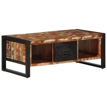 vidaXL Salontafel 90x50x36 cm massief gerecycled hout, Huis en Inrichting, Tafels | Salontafels, 50 tot 100 cm, Verzenden, Nieuw