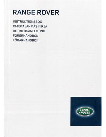 2013 RANGE ROVER INSTRUCTIEBOEKJE DUITS