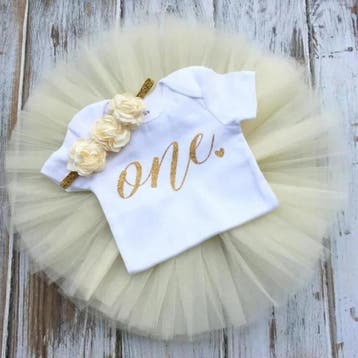 3-delig luxe 1e verjaardag setje Ivory One, Jurkje of Rokje, Nieuw, Sweet-One, Verzenden