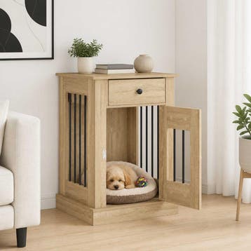 vidaXL Hond Bench Meubel Sonoma Eiken 50 x 47,5 x 80 cm, Verzenden, Nieuw