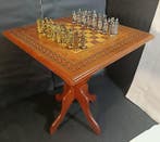 Schaaktafel - Gezeefdrukt hout, brons -  Reconquista